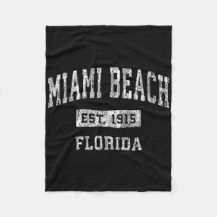 Miami Beach Florida Fl Vintag etablierte Sportarte Fleecedecke