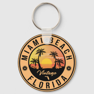 Miami Beach Florida Fl Vintag Souvenir Schlüsselanhänger