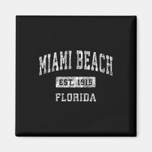 Miami Beach Florida Fl Vintage Etablierte Sportart Magnet