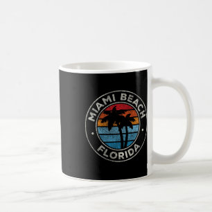 Miami Beach Florida Fl Vintage-Grafik Retro 70er Kaffeetasse