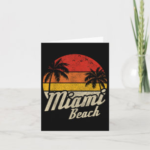 Miami Beach Florida Fl Vintage Sonnenuntergang Ret Karte
