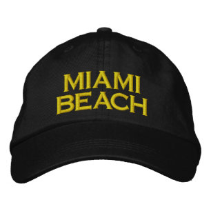 MIAMI BEACH FLORIDA HAT BESTICKTE BASEBALLKAPPE