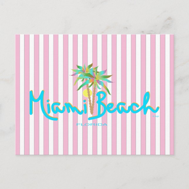 Miami Beach, Florida I Liebe Postkarte (Vorderseite)