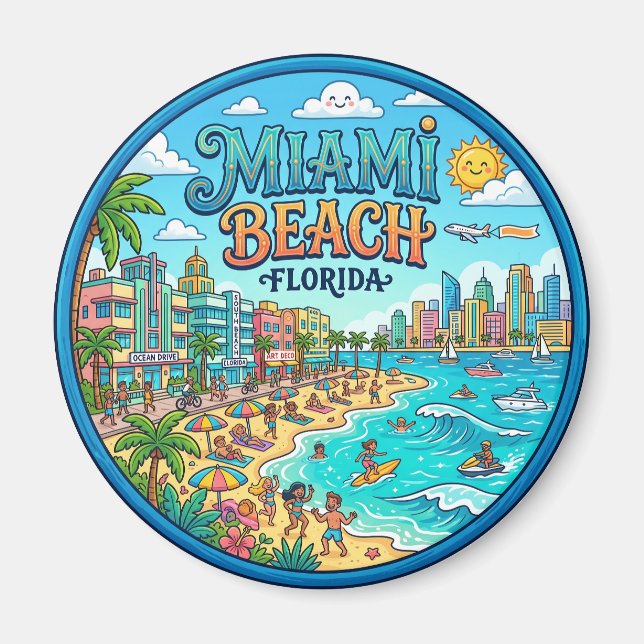 Miami Beach Florida Magnet (Vorne)