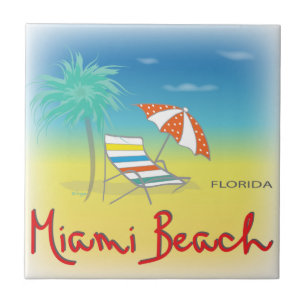 Miami Beach, Florida Palm Tile Fliese