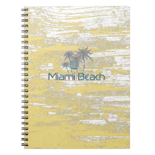 Miami Beach, Florida, Palmen, Grunge Cool Notizblock (Vorderseite)