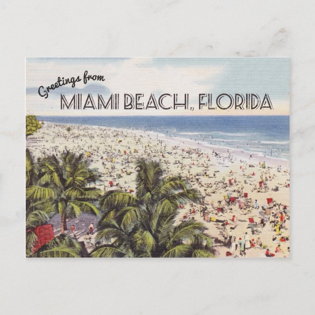 Miami Beach Florida Postcard | Vintag Postkarte (Vorderseite)