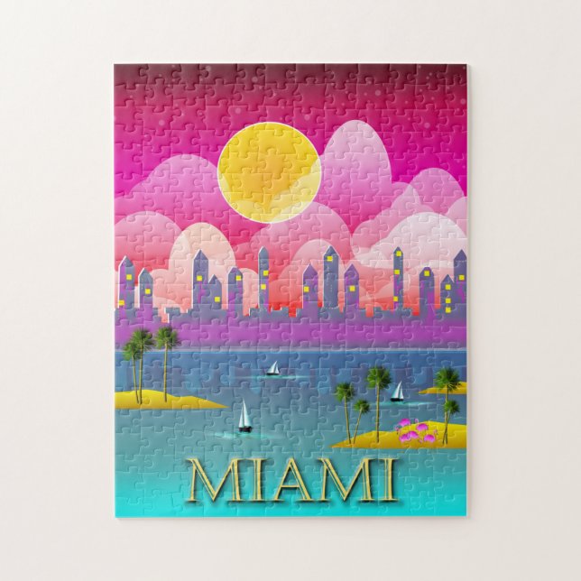 Miami Beach Florida Poster Puzzle (Vertikal)
