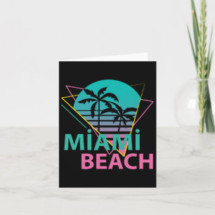 Miami Beach Florida Proud Floridian Retro Palms Tr Karte