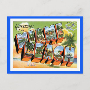 Miami Beach Florida Reise US Stadt Postkarte
