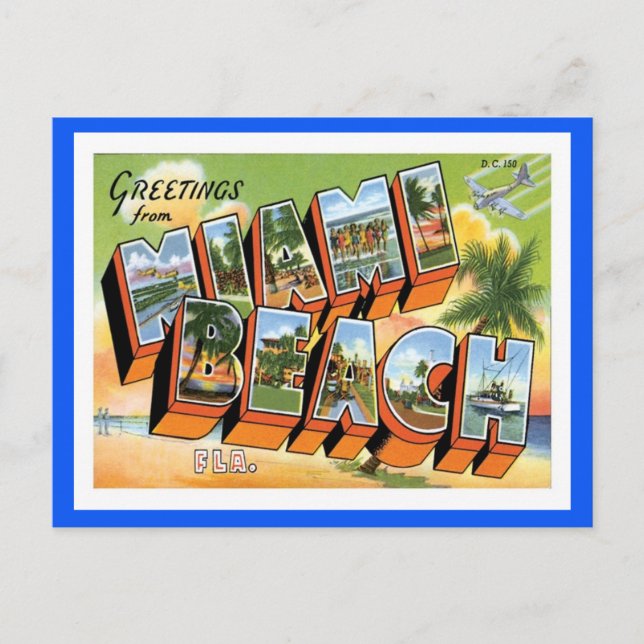 Miami Beach Florida Reisen in die USA Postkarte (Vorderseite)
