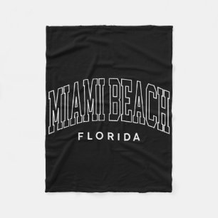 Miami Beach Florida Retro Elegant Rückblick Vintag Fleecedecke