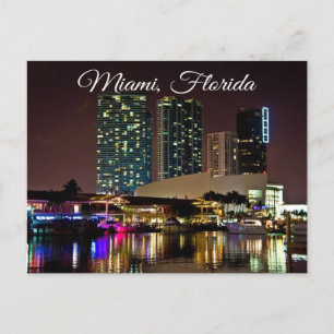 Miami Beach Florida Sklyline Travel Postcard Postkarte