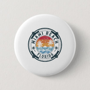 Miami Beach Florida Sommerurlaub Vintage-Sonnenunt Button