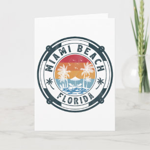 Miami Beach Florida Sommerurlaub Vintage Sonnenunt Karte