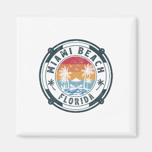 Miami Beach Florida Sommerurlaub Vintage Sonnenunt Magnet