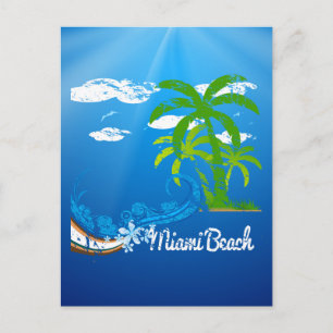 Miami Beach Florida Souvenir Postkarte