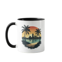Miami Beach Florida Stadt Skyline Kaffeetasse
