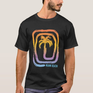Miami Beach Florida Stilvolle Kunstferien T-Shirt