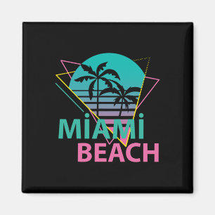 Miami Beach Florida Stolz Floridian Retro Palmen T Magnet
