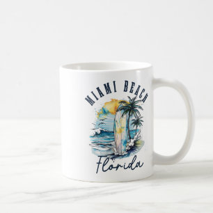 Miami Beach Florida Surfen Vintage Surfen Strand S Kaffeetasse