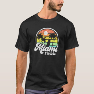 Miami Beach Florida Surfing 70er Surf Idee T-Shirt
