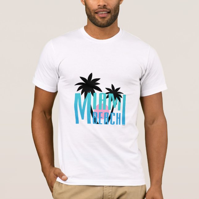 Miami Beach, Florida, Typografie Cool T-Shirt (Vorderseite)