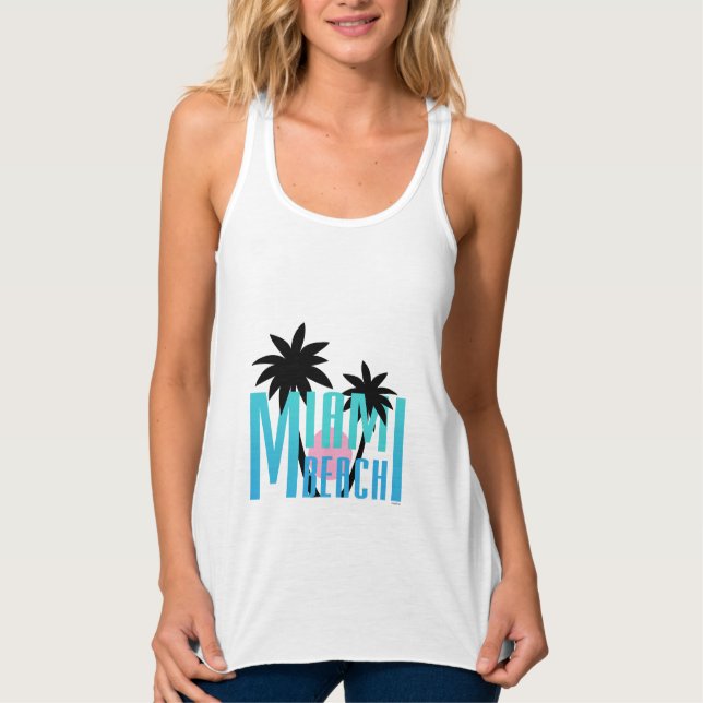 Miami Beach, Florida, Typografie Cool Tank Top (Vorderseite)