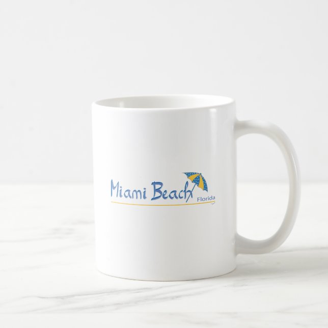 Miami Beach, Florida Umbrella Cool Kaffeetasse (Rechts)