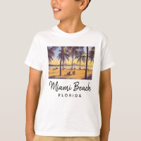 Miami Beach Florida Vintage Aquarellbahn