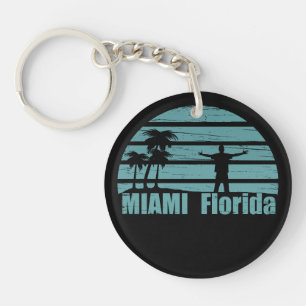 Miami Beach Florida Vintage Schlüsselanhänger