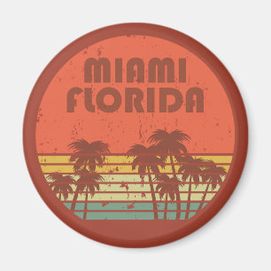 Miami Beach Florida Vintager Sonnenuntergang Magnet