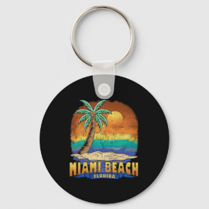 Miami Beach Florida Vintages zerrüttetes Souvenir Schlüsselanhänger
