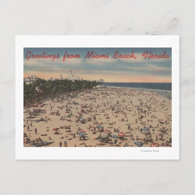 Miami Beach, FloridaGreetings From Miami, FL Postkarte (Vorderseite)