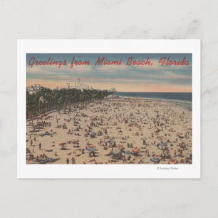 Miami Beach, FloridaGreetings From Miami, FL Postkarte