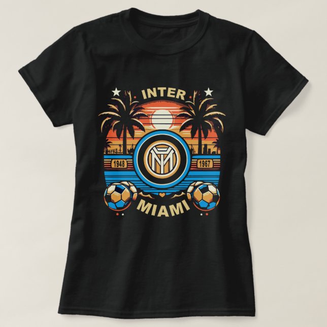 Miami Beach Futbol Vibes: Feiern Inter Miami FC T-Shirt (Design vorne)