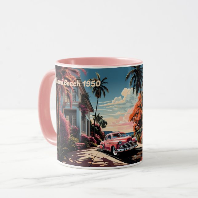 Miami Beach Garden Villa aus den 50er Jahren Tasse (Vorderseite Links)