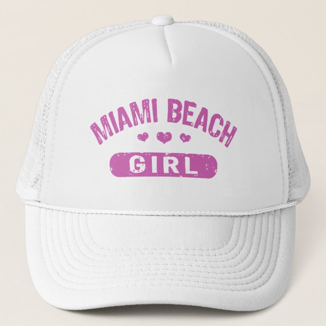 Miami Beach Girl Truckerkappe (Vorderseite)