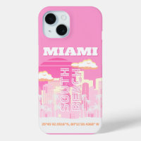 Miami Beach, Miami Travel Art, Preppy, Pink