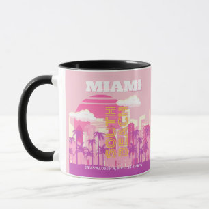 Miami Beach, Miami Travel Art, Preppy Room, Pink Tasse