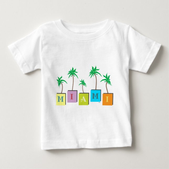 Miami Beach Palms Baby T-shirt (Vorderseite)