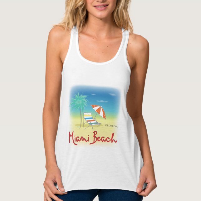 Miami Beach Palms Tank Top (Vorderseite)