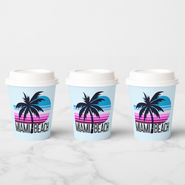Miami Beach Pappbecher (Multi)
