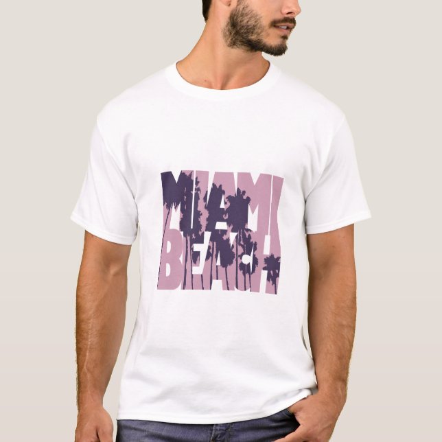 miami beach pink violet fun T-Shirt (Vorderseite)
