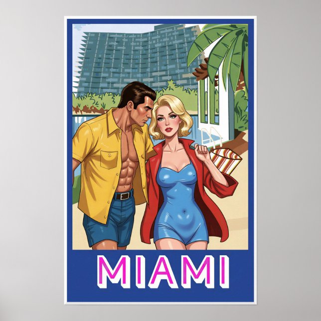Miami Beach Plakat (Vorne)