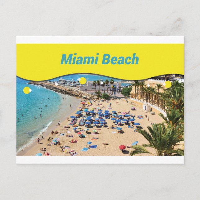 Miami Beach Postcard Postkarte (Vorderseite)