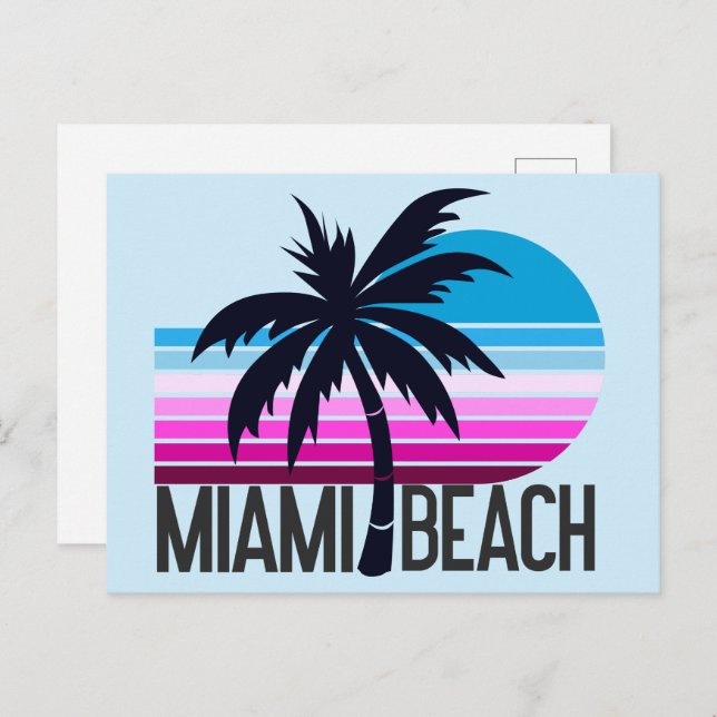 Miami Beach Postkarte (Vorne/Hinten)
