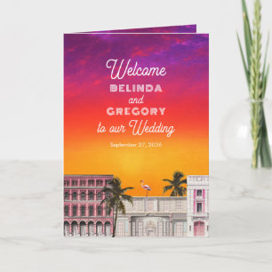 Miami Beach Rainbow Row Hochzeitsablaufplan Programm