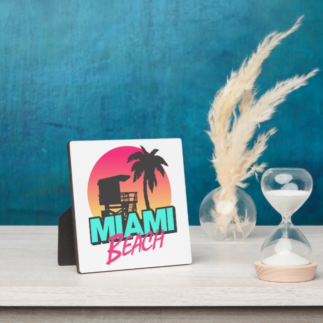 Miami Beach Reise Vintage  Fotoplatte (InSitu)
