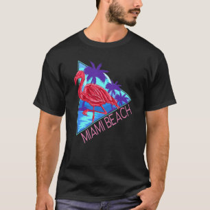 Miami Beach Retro 80er Beach Vintager Urlaub Flami T-Shirt
